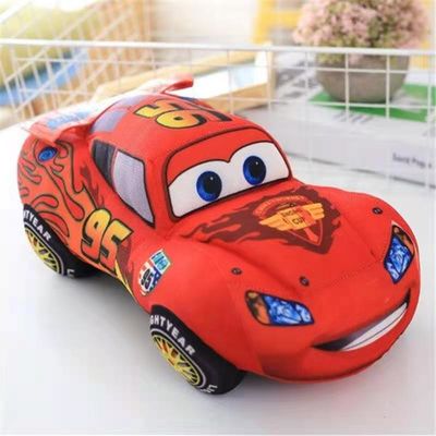 25cm Niestandardowy wypchany samochód z kreskówek Red Mcqueen Car Toy Printing Logo