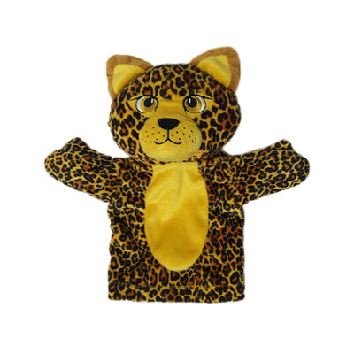 Nowość Tiger Leopard Plush Animal Puppet Pluszowe zabawki Miękkie lalki ręczne