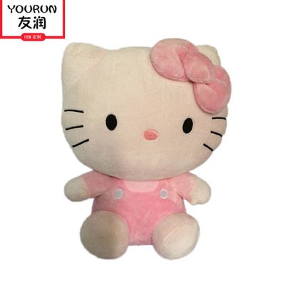 Dostosowane białe pluszowe zabawki dla kota Hello Kitty wypchane zwierzę ISO9001