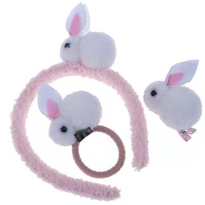 OEM Pluszowa opaska na głowę królika Chiliren's Hair Rope Headdress Miękkie akcesoria do zabawek