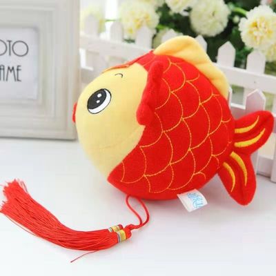 Lucky Red Carp Plush Toy With Sucker Festival Pluszowa zabawka Prezent noworoczna maskotka