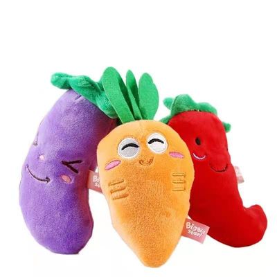 15cm Anti Bite Owoce Warzywa Pluszowe Zabawki dla Kotów Wokalne Zabawki Pluszowe dla Psów
