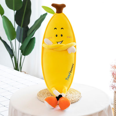 Poduszka dekoracyjna pluszowa do domu z motywem bananowym