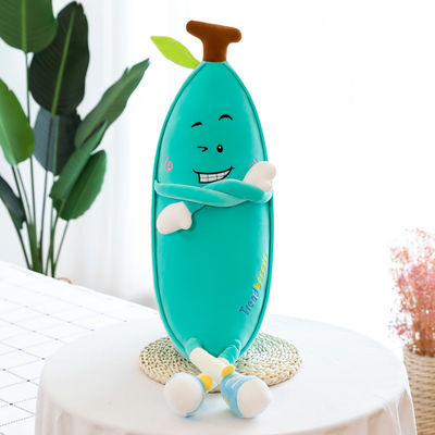 Poduszka dekoracyjna pluszowa do domu z motywem bananowym