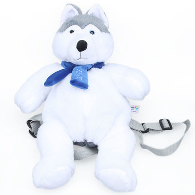 35 cm Zmywalny Kolor Bezpieczny Pluszowy Plecak Kreskówki Husky