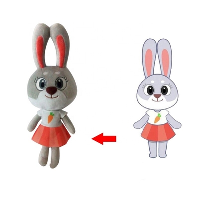 Kawaii pluszowa nadziewana zabawka króliczek z certyfikatem EN71