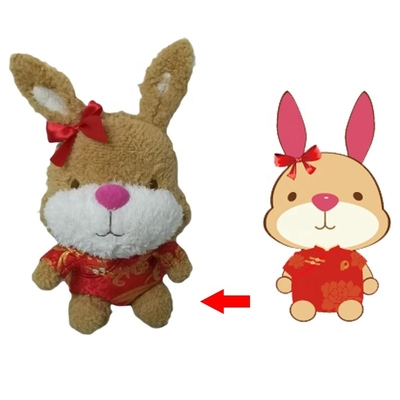 Kawaii pluszowa nadziewana zabawka króliczek z certyfikatem EN71