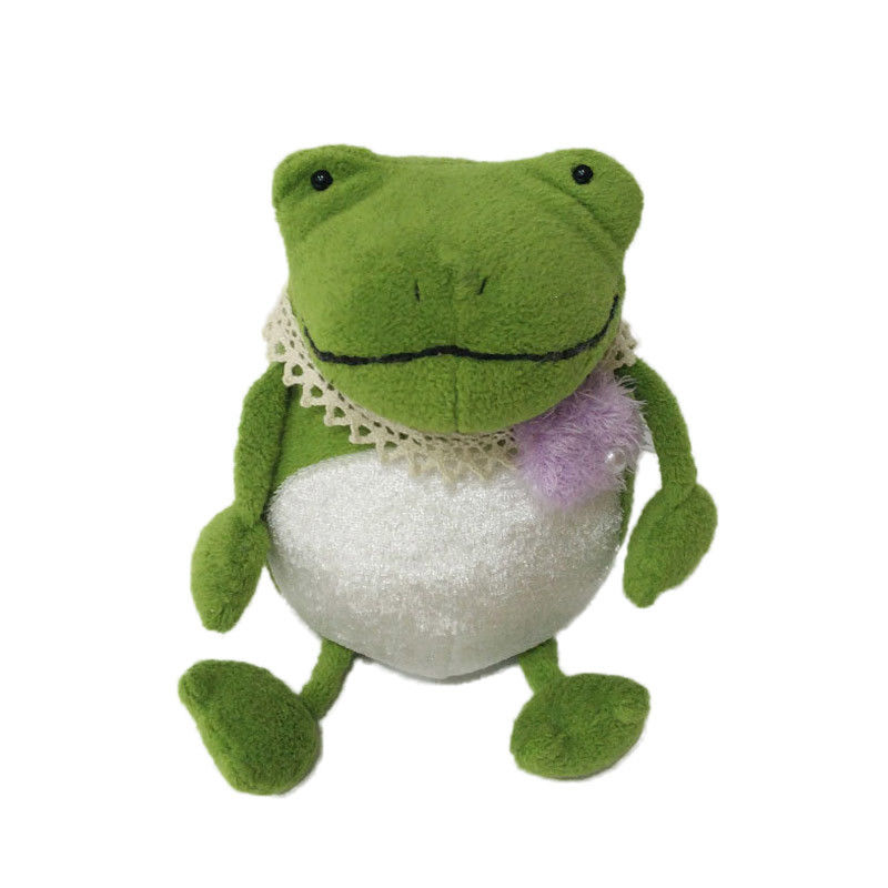 Green Frog Prince Animal Plush Toys Pluszowe zabawki dla dzieci do dekoracji wnętrz