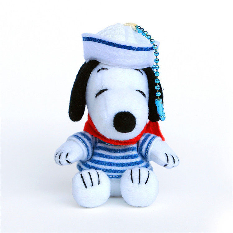 Hurtownia 15 Cm Piękny garnitur marynarski Snoopy pluszowy breloczek do torby wisiorek mały chłopiec prezent