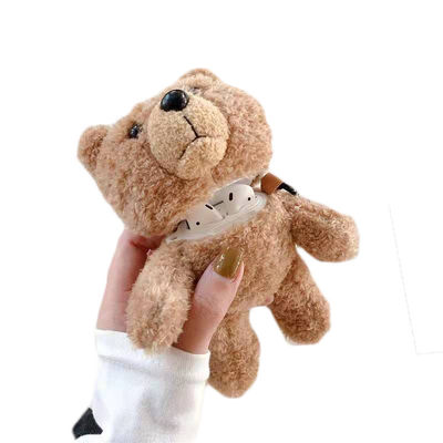 Pluszowy futerał ochronny na zestaw słuchawkowy Apple dla lalek Teddy Bear